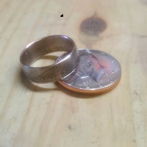 1972 antique coin ring half dollar